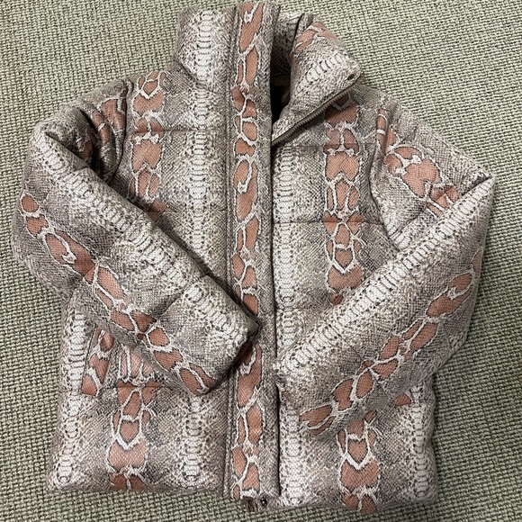 Unreal Fur Python-Print Puffer Jacket - Picture 2 of 4
